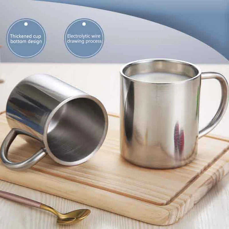 Travel Tumbler Jug Children's Milk Tea Cups Office Water Mug Double Wall 304 Stainless Steel Coffee Mug Without Lid Portable Cup