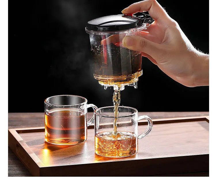 Tea cups, tea separation filters, tea brewers, household glass tea sets, cup sets, elegant cups, teapots