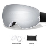 Winter Outdoor SKI Goggles Men And Women Teen, Free Optical Frame and Bag, UV400 Anti-Fog Snowboard Eyewear, Charistmas Gifts