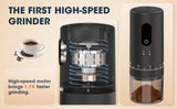 NEW Portable Electric Coffee Grinder 2000mAh Rechargeable 38 Gears External Adjustable Professional Ceramic Burr Fast Grinding