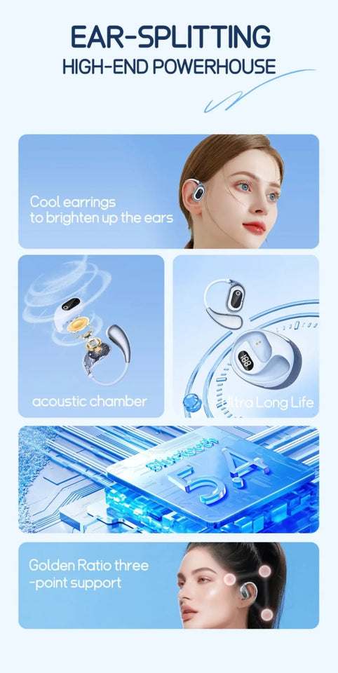 Real Time Translation Headphones 144 Languages Translator Earphones Wireless Bluetooth 5.4 Headsets for Business Office Travel