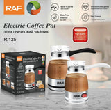 Electric Coffee Maker Glass Turkish Coffee Pot Italian Mocha Tea Milk Heating Machine Portable for Household Office 5-6 Cups