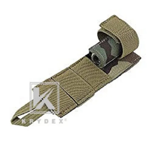 KRYDEX Tactical Modular Radio Antenna Relocation Retention Pouch Small MOLLE Wargame Hunting Hiking Combat Equipment Pouch