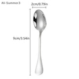 3/5Pcs Stainless Steel Mini Coffee Scoops Spoon Coffee Tea Ice Cream Spoons Dessert Spoon Couple Kitchen Tools