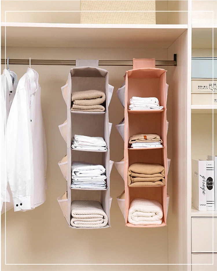 Hanging Storage Closet Clothes Organizer Wardrobe Jeans Sweater Pants T-shirt Home Bedroom Cabinet Organization Dressing Room