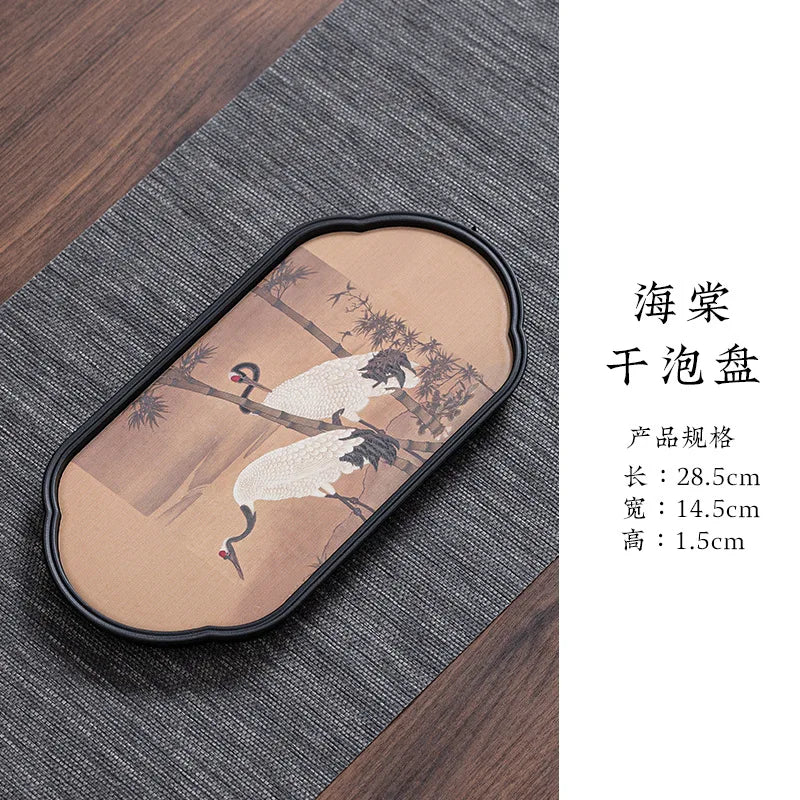 Tea Tray Dry Small Absorbent Tea Table Household 2024 New Pot Bearing Guochao Tea Ceremony Serving Tray