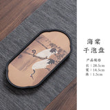 Tea Tray Dry Small Absorbent Tea Table Household 2024 New Pot Bearing Guochao Tea Ceremony Serving Tray
