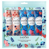 5pcs Plant Fruit Fragrance Hand Cream Sets Moisturizing Handcream Set Hand Care Nourishing Anti Chap Skin Care for Foot
