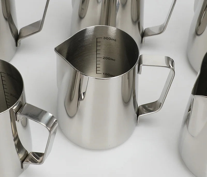 Coffee Milk Frothing Jug Latte Art Milk Frother Pitcher Stainless Steel Measurement Jug Espresso Barista Tool Coffee Accessories