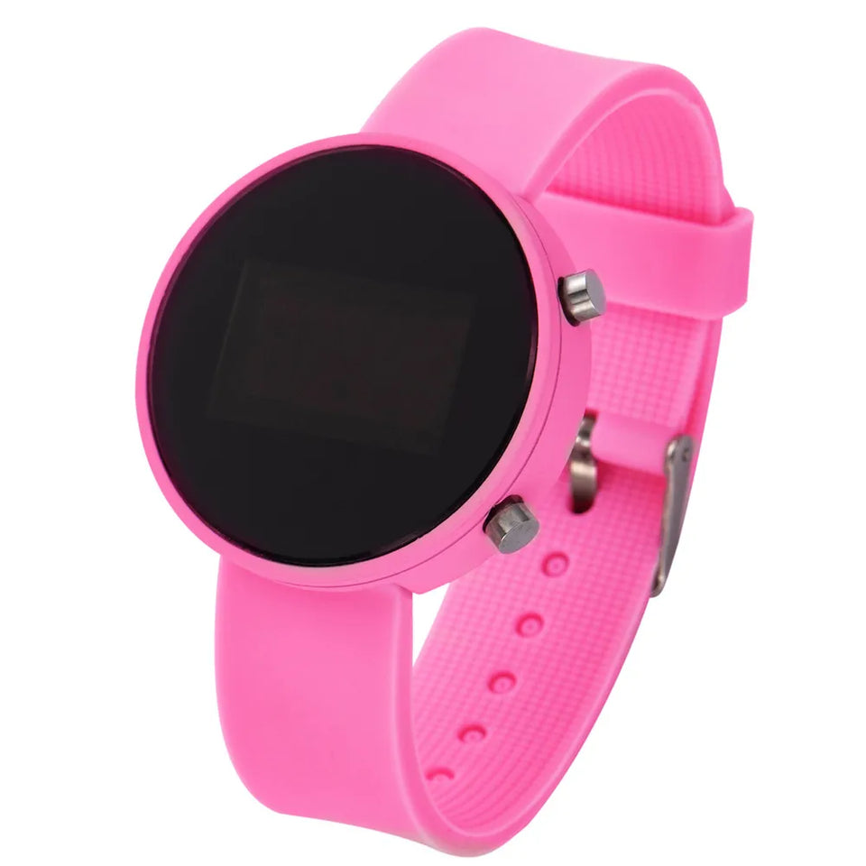 Fashion Women Digital Wrist Watches Simple Round Dial Led Watch for Woman Casual Sport Ladies Electronic Clock reloj digital