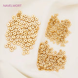 18k Gold Plated Spacer Beads For Bracelet Making,Separators For Beads,Jewelry Fittings,DIY Jewellery Making Supplies Wholesale