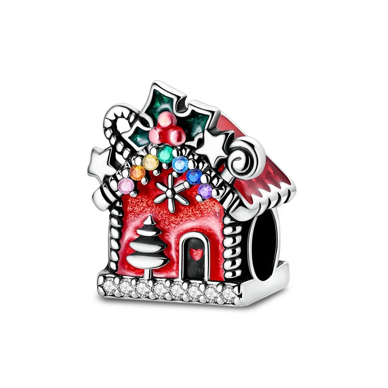 Red Series 925 Sterling Silver Koi Firecracker Dragon Heart Mushroom Coffee Machine Charm Fit DIY Bracelet Necklace Niche Gifts