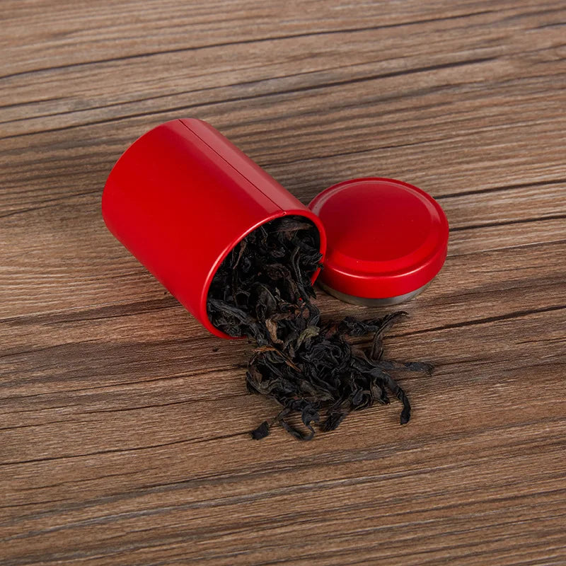 Round Shaped Jar Eco-Friendly Coffee Tea Caddy Mini Tin Storage Box Round Sealed Iron Box For Coffee Storage Home Decor Tea