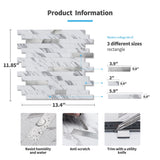 Art3d 10 Pack Peel and Stick Backsplash Tile for Kitchen Bathroom FirePlace Vanitity, Self-Adhesive Wall Tile