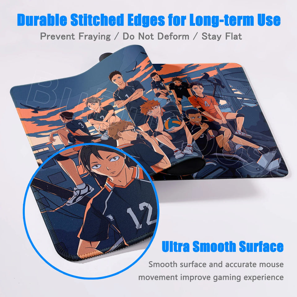 2026 New Arrival Cool Mouse Mat Anime Haikyuu Mause Pad Anime Gaming Large Cabinet Kawaii Mousepad Xxl Desk Cute Pc Carpet Mats