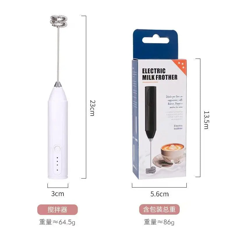 1 electric coffee frother, milk frother, egg beater, handheld 3-speed rechargeable cream maker, 3-speed kitchen mixer