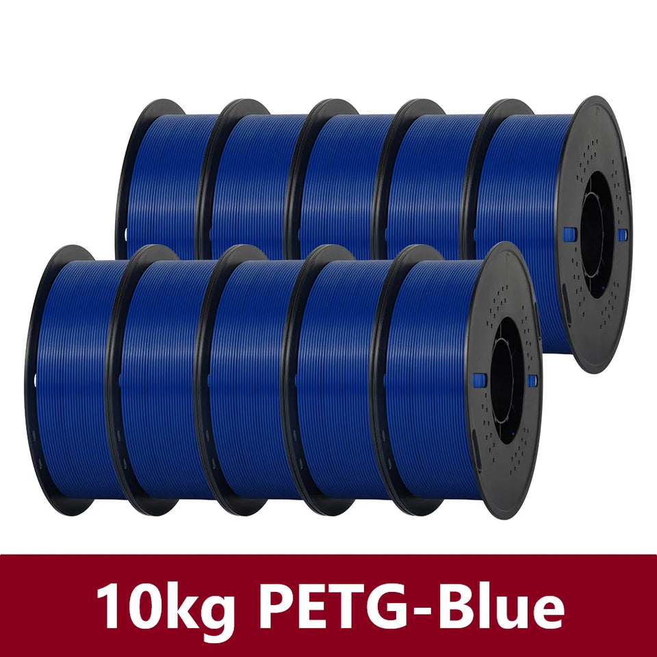 KINGROON 10KG PLA/PETG Filament 1.75mm Black White Gray 3D Printer Filament No Bubbles Plastic 10 Rolls Wholesale