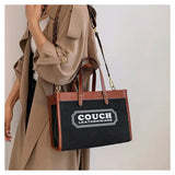 Canvas handbags women's 2023 new fashion all-match tote bag style large capacity shoulder messenger bag for woman