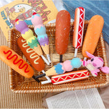 New Squishy Antistress Toys Ice Cream Hot Dog Dinosaur Slow Rising Pen Soft Squeeze Pen Stress Relief Toy Christmas Gifts