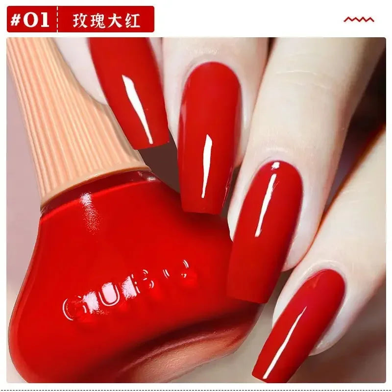 New Oily Gel Nail Polish Glitter Sparking Autumn Winter Milk Coffee Color Varnish No Bake Quick Dry Nail Art Salon Nail Polish