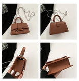 Women Mini Handbag Korean Style Chic Solid Texture Chain Crossbody Bag Ladies Summer High-Grade New Lipstick Commuter Bags