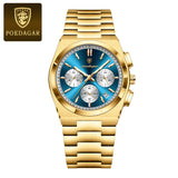 POEDAGAR Luxury Man Quartz Watch Waterproof Luminous Date Chronograph Watches For Men Stainless Steel Fashion Men's Watch Reloj