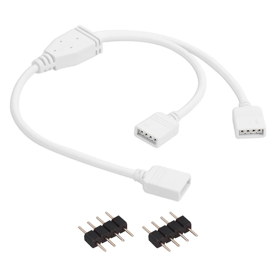 RGB Splitter Extension Cable Cord Household Electricity 4 Pin Female Connector Accessories for 3528 5050 LED Strip