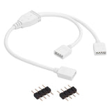 RGB Splitter Extension Cable Cord Household Electricity 4 Pin Female Connector Accessories for 3528 5050 LED Strip