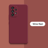 Official Square Liquid Silicone Phone Case for Samsung Galaxy A13 A23 A33 A53 A73 5G Soft Waterproof Mobile Back Covers Carcasas