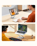 ORICO Foldable Laptop Stand Aluminum Alloy 360 Adjustable Notebook Stand Up to 17 inch Laptop Folding Desktop Support Holder