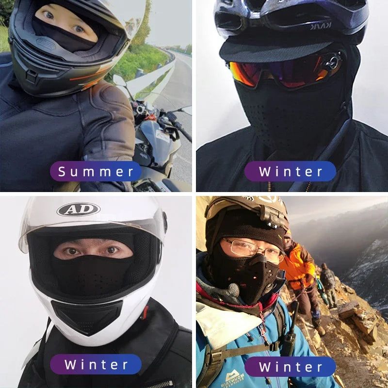 ROCKBROS Winte Maskr Balaclava Scarf Keep Warm Moto Cyling Mask Fishing Skiing Mask Bicycle Scarf Motorcycle Scarf Bike Hat