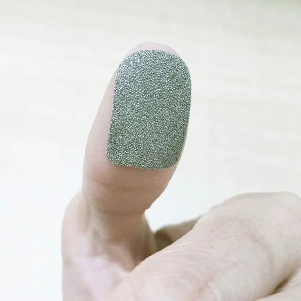 10PCS Silver Grey Gaming Finger Stickers Conductive Ultra Thin Glove Touch Screen Film Anti Sweat Anti Slip Fingertip Sticker