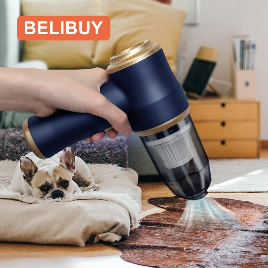 BELIBUY Portable Home and Car Vacuum Cleaner High Power Cleaner Carpet Office Car Powerful Small Vacuum Cleaner Cleaning machine