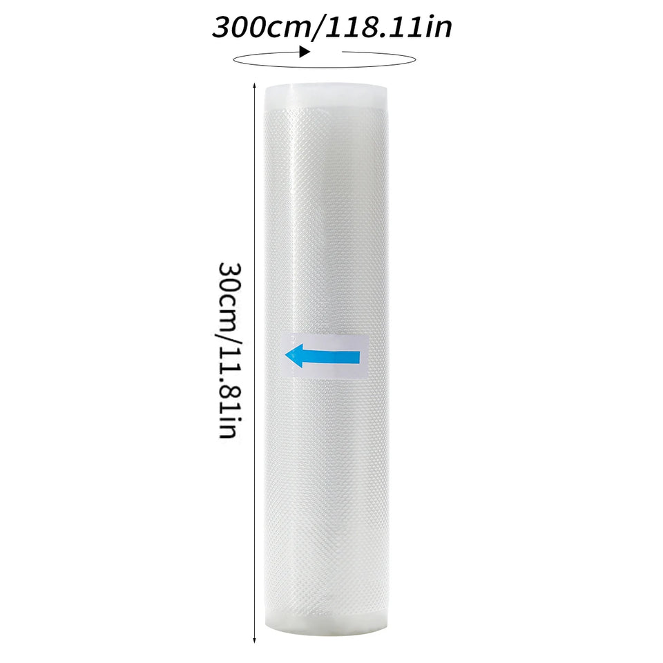 Single roll 3m food vacuum sealed bag roll, free of bisphenol A, seven layer co extruded diamond pattern food packaging bag