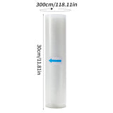 Single roll 3m food vacuum sealed bag roll, free of bisphenol A, seven layer co extruded diamond pattern food packaging bag