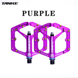 TANKE MTB Pedals Lightweight Aluminum Alloy Non-slip Bicycle Pedal (10 Non-Slip Pins/Side)with Grease&Bearing Bike pedal TP-50