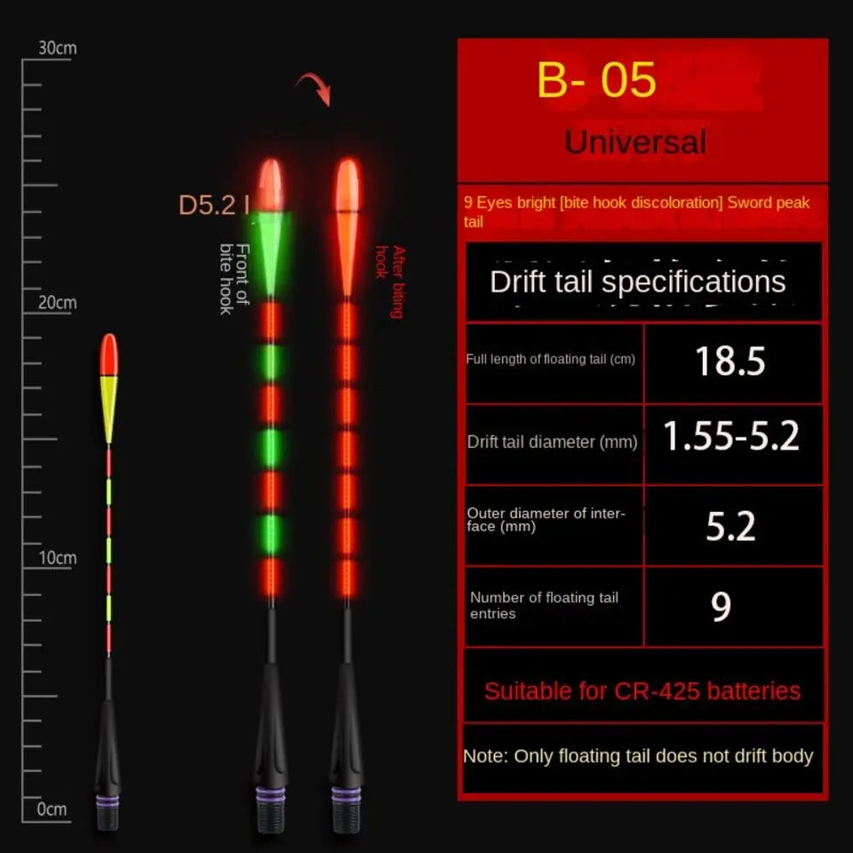1Pcs Ultra Sensitive Electronic Float tail Electronic Floats Buoy Smart Float Top Gravity induction electronic tail drift
