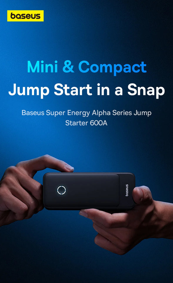 Baseus 600A Car Jump Starter Device Power Bank 6000mAh for Car Battery Emergency Starting Petrol Diesel 12V Car Booster Starter