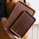 Wooden Tray Whole Piece Walnut No Splicing Wooden Serving Board Natural Cut Wooden Serving Trays Coffee Tea Trays New Tableware