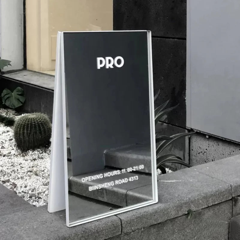 Outdoor photo mirror floor-to-ceiling clothing store display board door sign billboard mirror