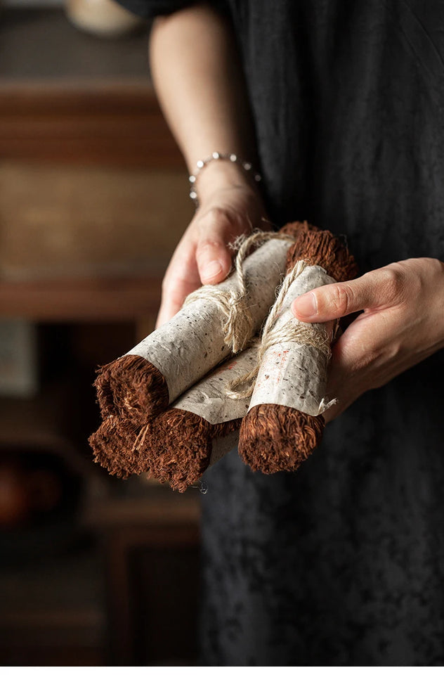 Tea mat, pure handmade plant table runner, pure cotton, thick coarse dry soaking, retro wabi-sabi tea ceremony accessories