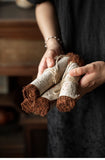 Tea mat, pure handmade plant table runner, pure cotton, thick coarse dry soaking, retro wabi-sabi tea ceremony accessories