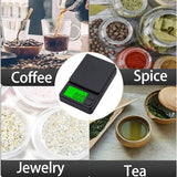 Digital Pocket Scale 1000g x 0.01g Weigh Gram Scale Mini Scale with Backlit LCD 7 Units Tare Battery Included Black for Kitchen