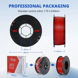 KINGROON 5KG(11LBS) PLA PETG HS-PLA HS-PETG Filament 1.75mm High Speed 3D Printer Material Matte PLA 1kg*5 Roll Mix Color New