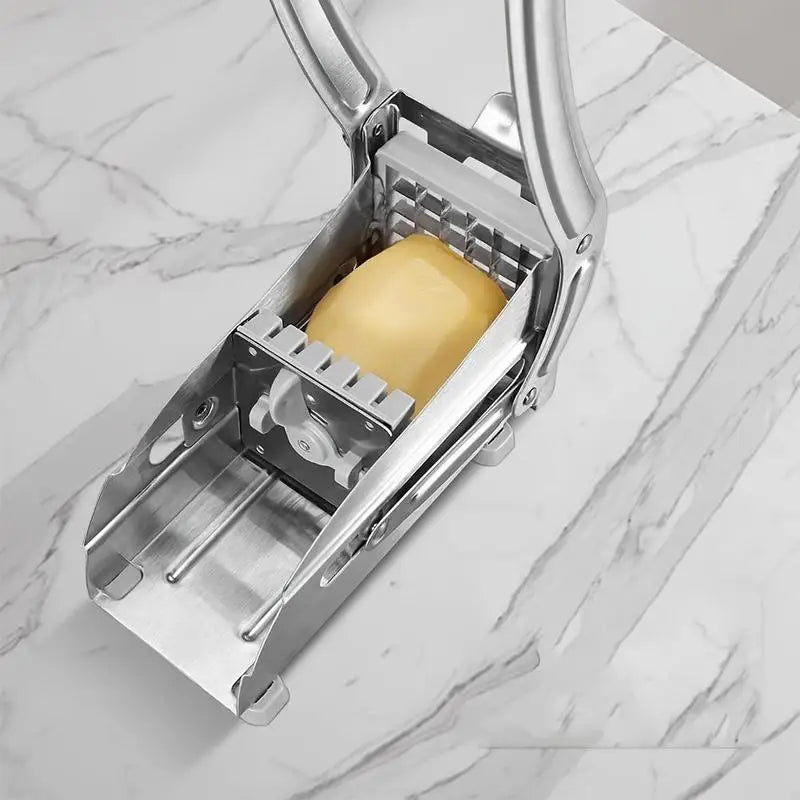 Stainless Steel Potato Cutter French Fry Cutter Veg Slicer Potato Chipper Home Kitchen Tool for Vegetable Fruit