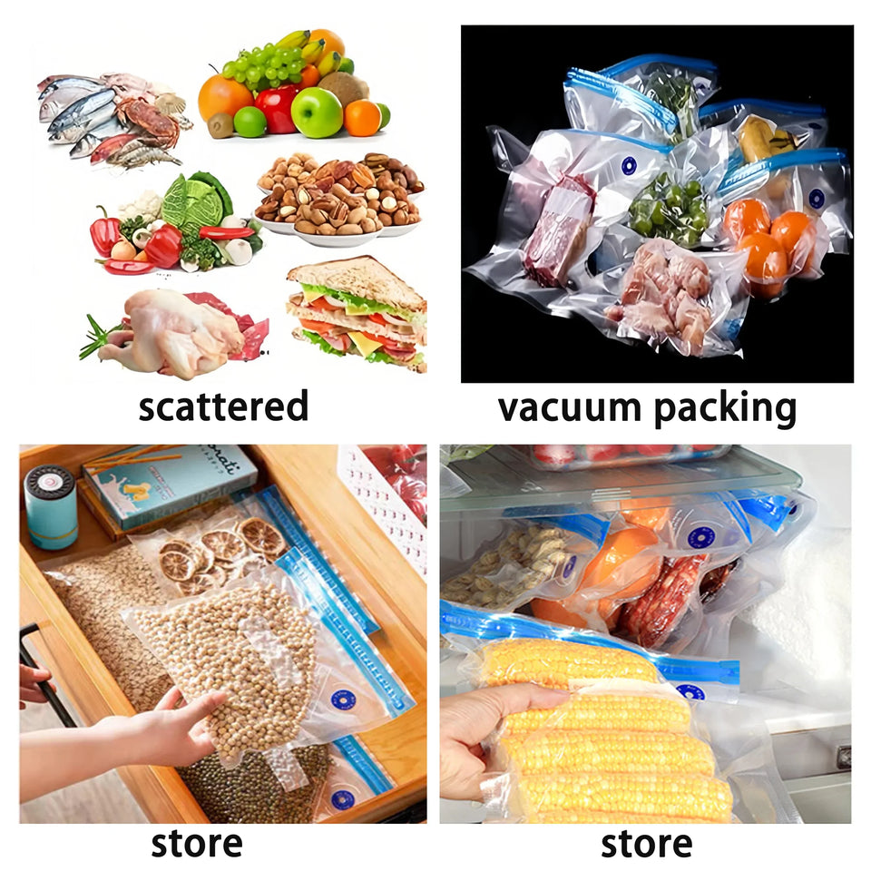 handheld vacuum sealer for Food Storage，Portable  vacuum sealer，Avoid cross contamination of food+ 50  vacuum seal bags