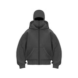 2025 Men Balaclava Y2K Gothic Harajuku Winter New Item Double Hooded Sweatshirt Autumn Men's Hooded Mask Zipper Sportswear Women