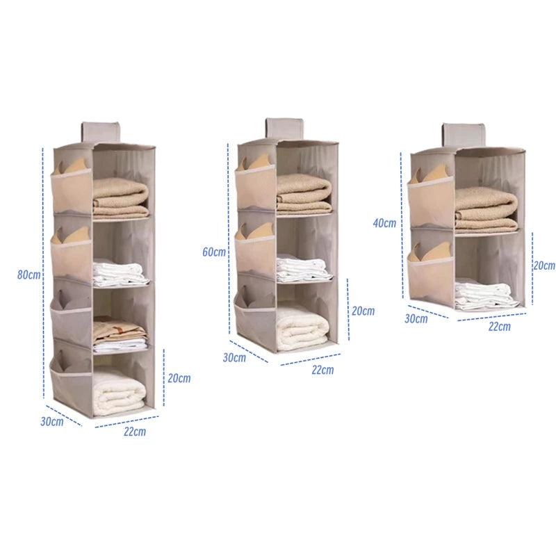 Hanging Storage Closet Clothes Organizer Wardrobe Jeans Sweater Pants T-shirt Home Bedroom Cabinet Organization Dressing Room
