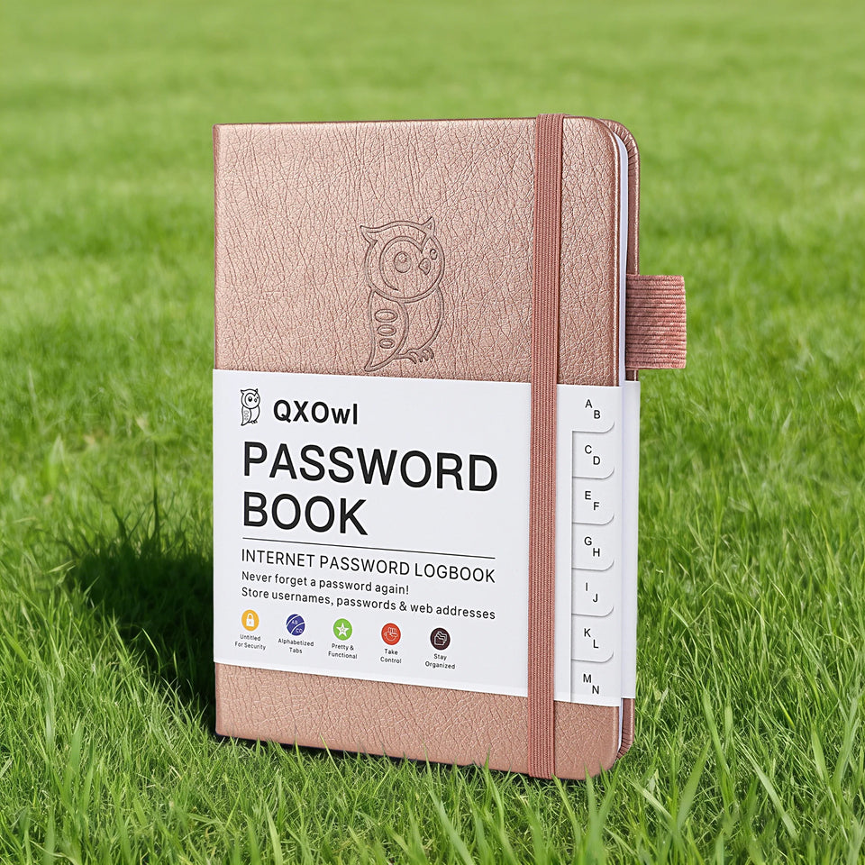 Password Book with Alphabetical tabs. Hardcover Password Keeper Notebook for Seniors, Internet Password Logbook Journal, Address