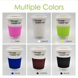 Silicone Cup Sleeve Portable Heat Insulation Coffee Cup Cover Ceramic Cup Cover Non-slip Bottle Sleeves Colored Mug Sleeve